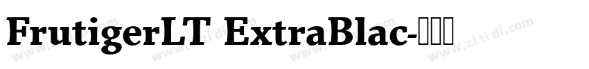 FrutigerLT ExtraBlac字体转换